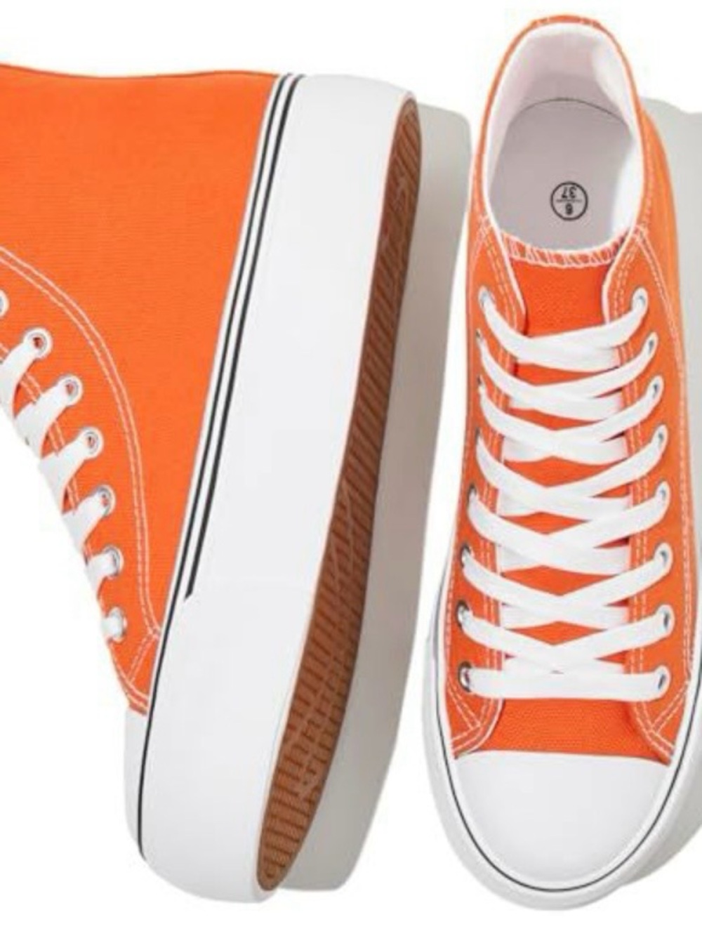 Classic Orange Canvas Women's Sneakers